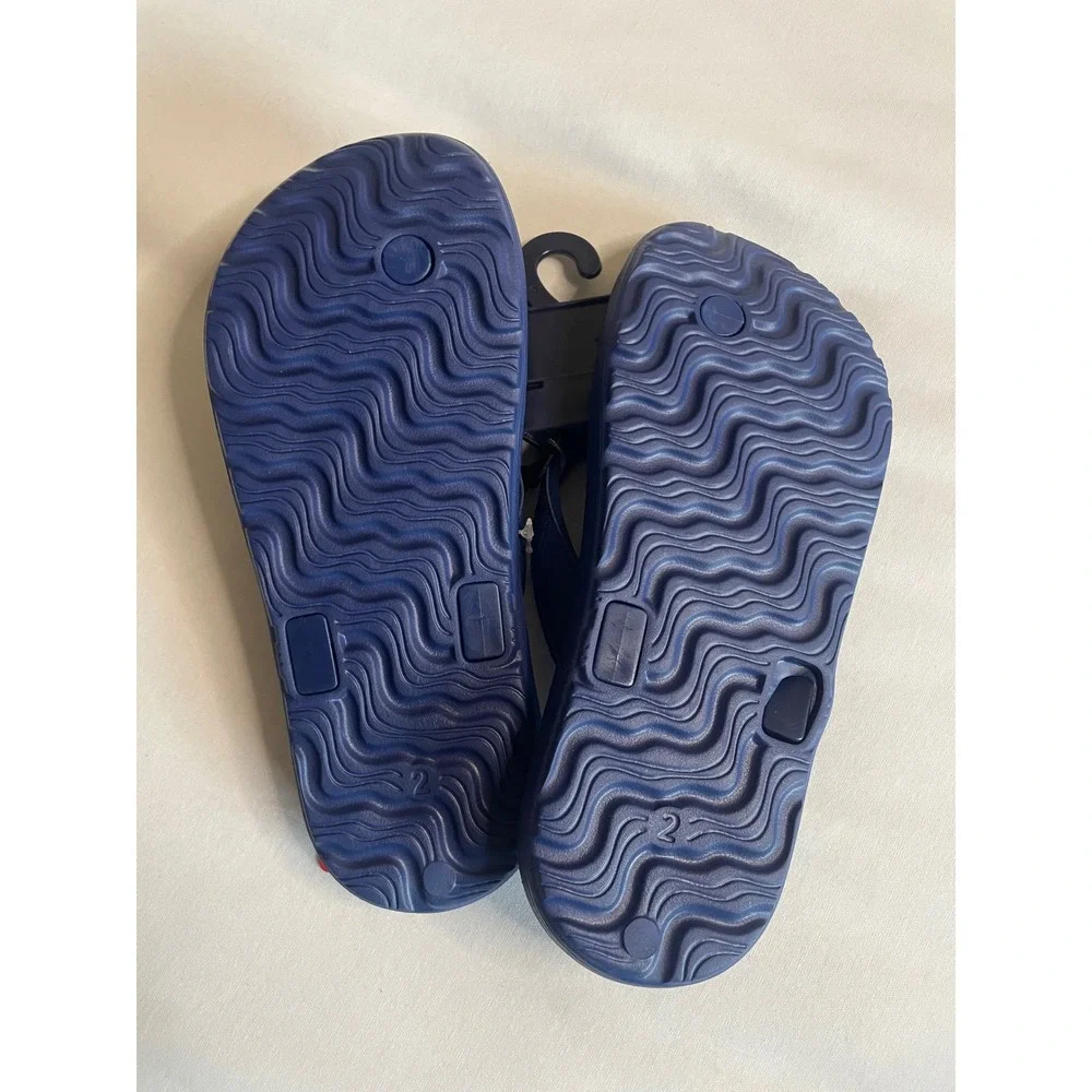 Rugged Shark Americana Kids Navy Blue Flip Flops Sandals Size 2 HT-1354RS